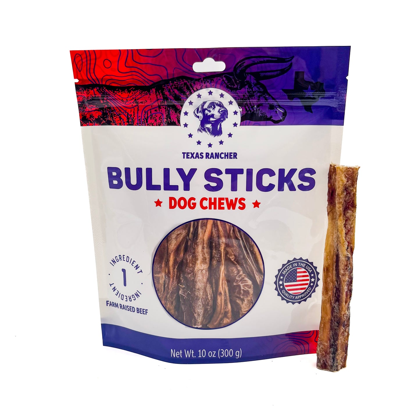 MooStick | Texas Beef Bully Stick - 12 Count